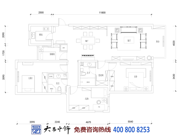 小戶型新中式住宅設計 大氣視覺中式裝修效果