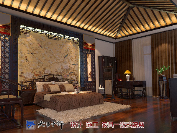 遼寧盤錦220平米別墅設(shè)計,感受中式別墅裝修的氣息