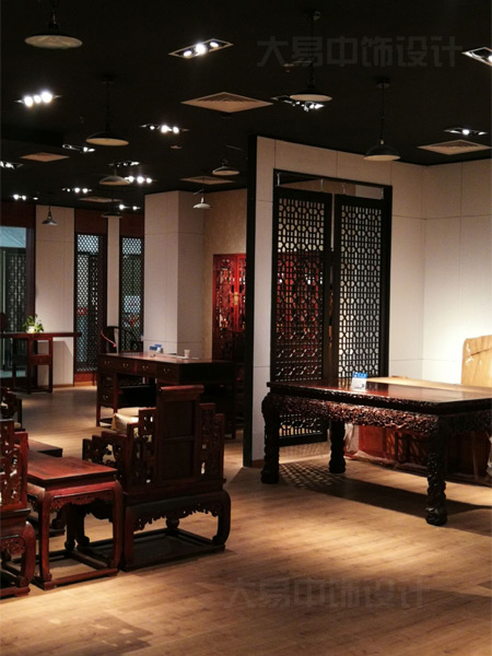 北京中式風格紅木家具展廳裝修設計高貴大氣