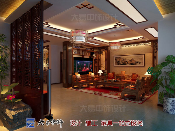 中式家庭電視背景墻如何裝修