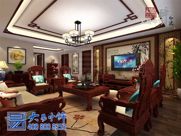 中式家庭電視背景墻如何裝修